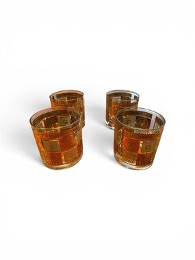 Vintage Set of 4 Mid-Century George Briard  Glasses ( Rare Find , looks new